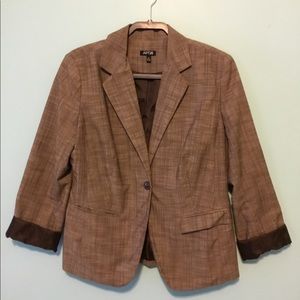 Apt.9 Brown Linen Look Blazer Jacket